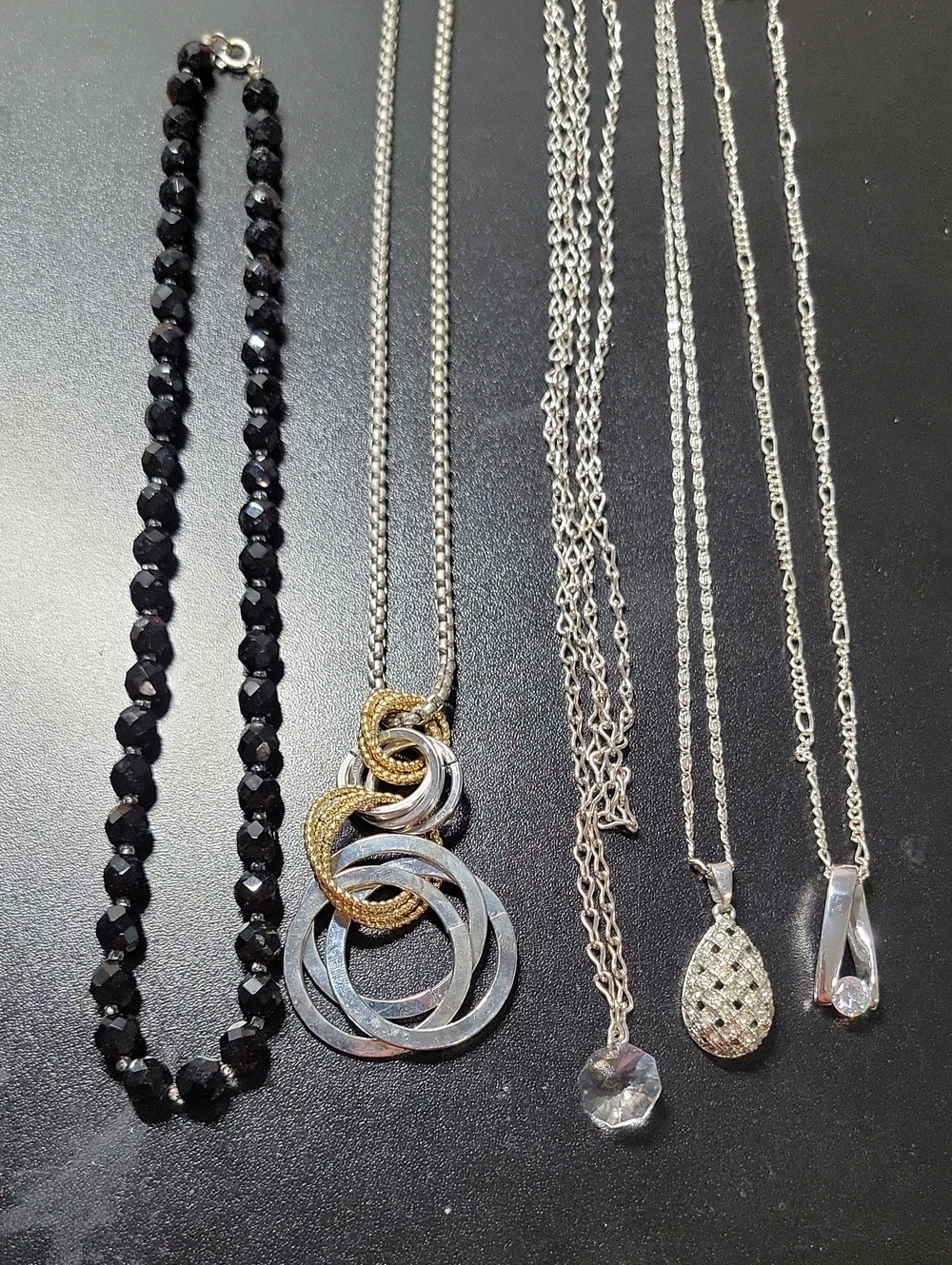 Multi-Ring Pendant Necklace Lot